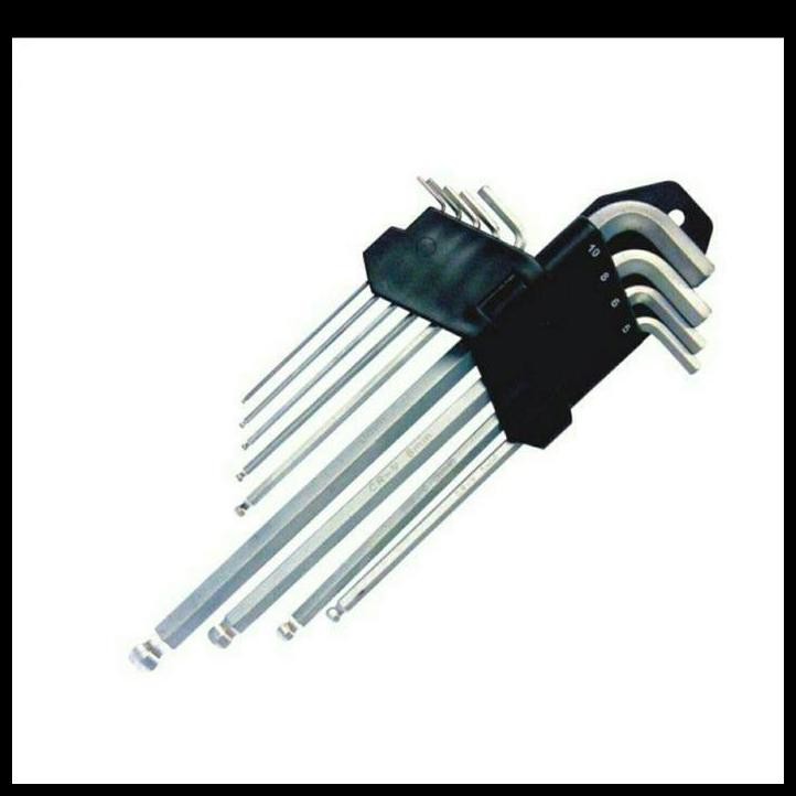 

TERMURAH KRIISBOW BALLPOINT HEX KEY L 1.5-10MM 9PCS KW0101634 !