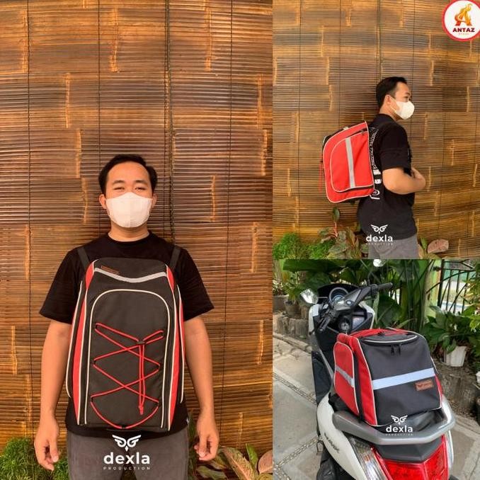 Tas Pannier Tailbag Jok Motor Touring Box Back Seat Tali Storage Bag Side Bag Free Rain Cover Ukuran