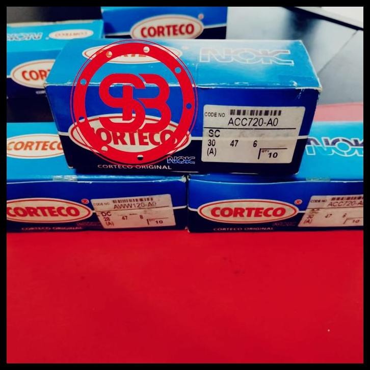 TERMURAH (ISI 10PC) OIL SEAL / OILSEAL SC 30 47 6 / 30X47X6 / 30.00 47.00 6.00 NOK CORTECO