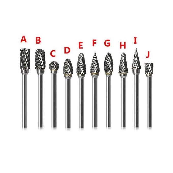 Mesin Ukiran Listrik Kecil Mesin Mata Bor Tuner Cuner Porting Set Isi 10Pcs