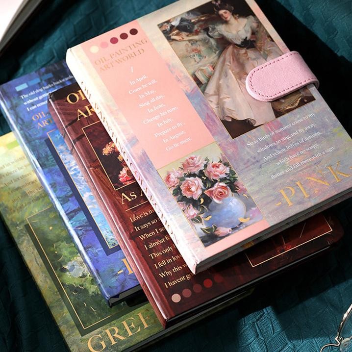 

Allinhome Notebook Gesper Magnetic Full Color Buku Diary Buku Catatan Untuk Penutup Lukisan Cat Minyak Buku Book Nature Pemandangan Korea Vintage Lucu Notebook