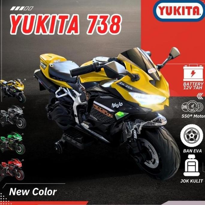 Fun- Mainan Motor Aki Anak Yukita 738 / MB 191 Ninja ZX 25R Kawasaki