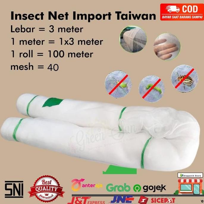 Promo insect net lebar 3 meter 40 mesh COD