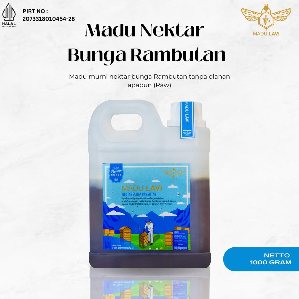 

u-45 gh-45 Madu Lavi Murni Asli Nektar Rambutan Grade A 100% Alami Pure Raw Honey Sale Original