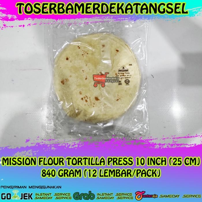 

Mission Flour Tortilla 10' Kulit Tortila Kebab Wrap Frozen 25 Cm/12Pcs