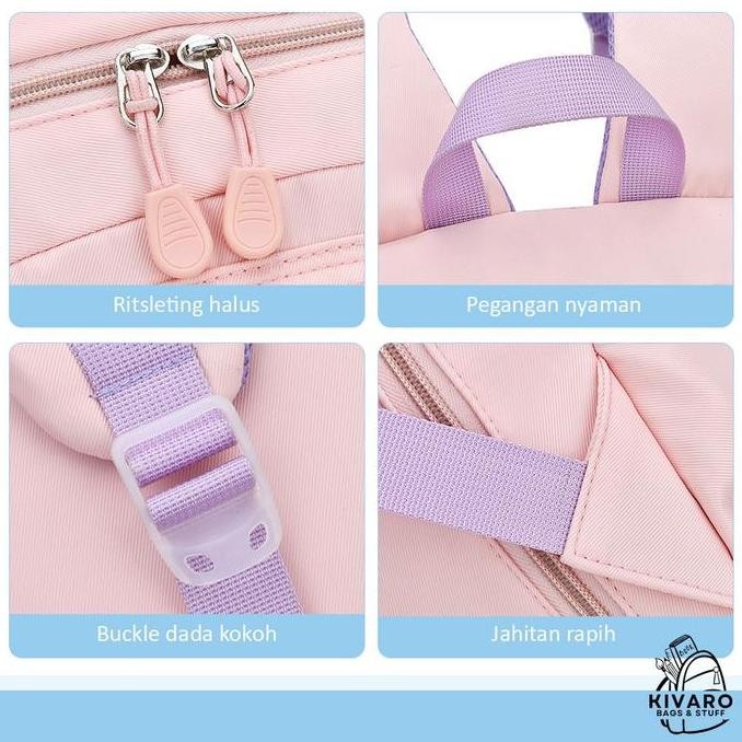 

Spesial Tas Sekolah Anak Perempuan Sd Ransel Besar 45Cm Motif Bunny Purple Pink Blue | 2081 Kivaro Fashion