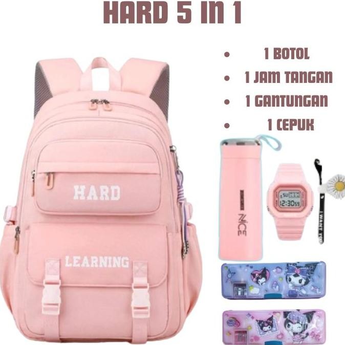 

Spesial Tas Ransel Anak Laki-Laki / Perempuan Sekolah Anak Sd - Smp - Sma Unisex 5In1 Tas Backpack Hard Learning Fashion