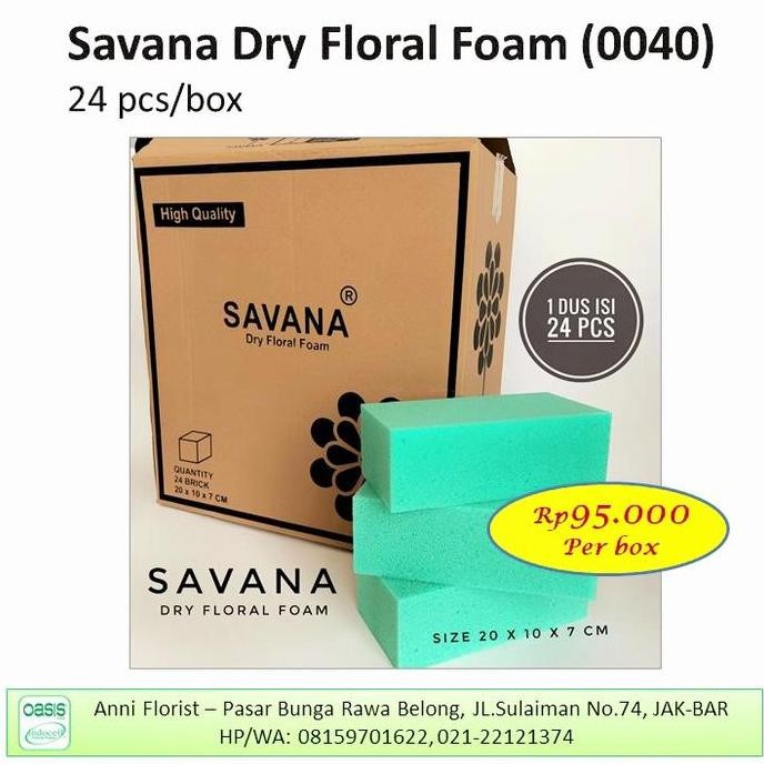 

y Floral Foam 24 pcs/box. busa kering, foam kering