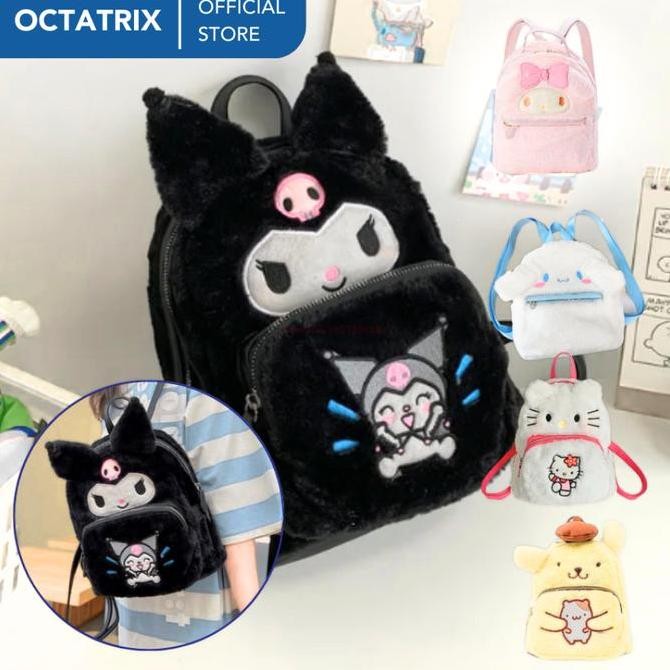 

Miliki Tas Ransel Bulu Premium Karakter Sanrio Cinnamoroll Kuromi My Melody Pompompurin Kitty Fashion