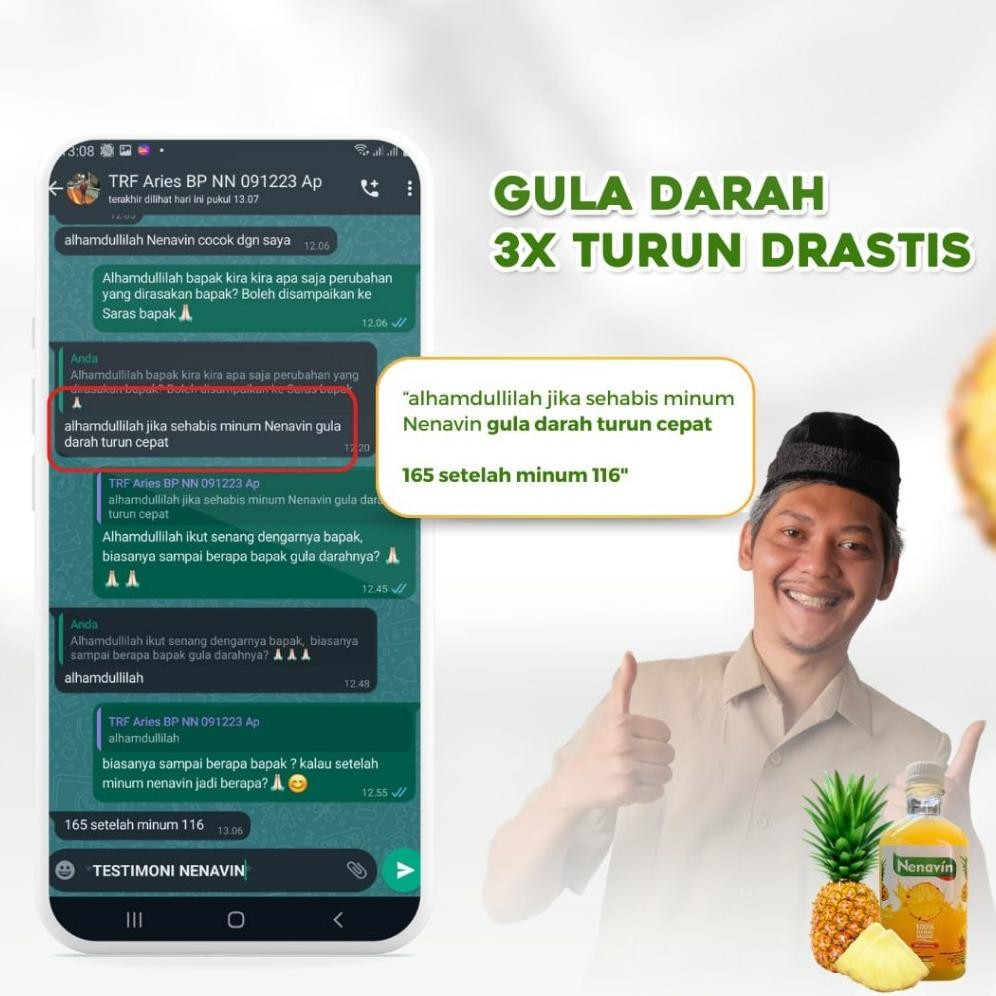 

NENAVIN - Cuka Nanas Asli Tanpa Campuran Air dan Gula - Minuman Kesehatan - Untuk Gula Darah Tinggi
