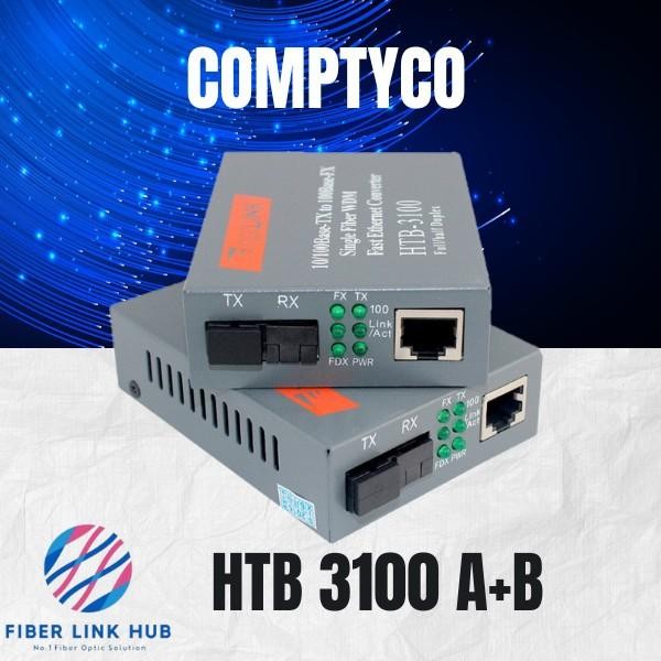 Ms Htb3100 A+B Fiber Optic Optical Media Converter Htb-3100 Netlink 10/100Mbps Rj45 Single Mode 25Km