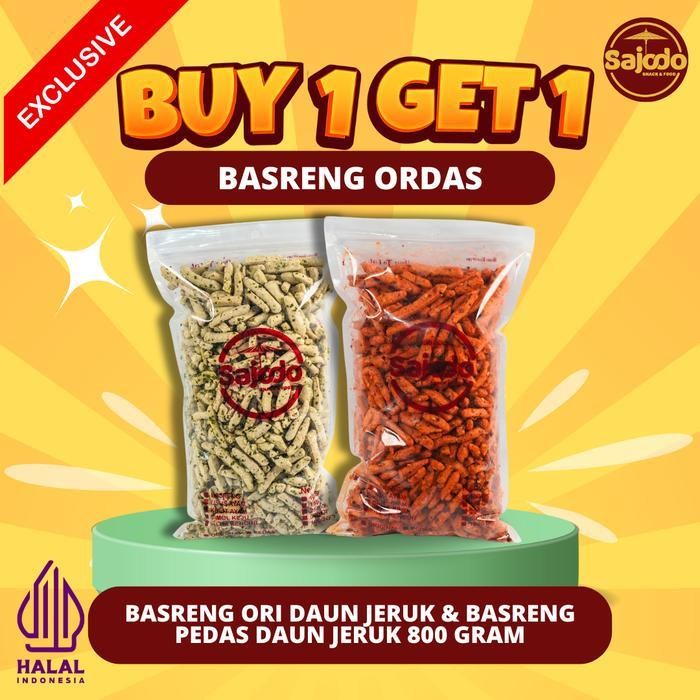 

Cri [Eksclusive] - (Buy 1 Get 1) Basreng Pedas 400 Gr Gratis Basreng Ori 400 Gr Sajodo Snack & Food Cemilan Makanan
