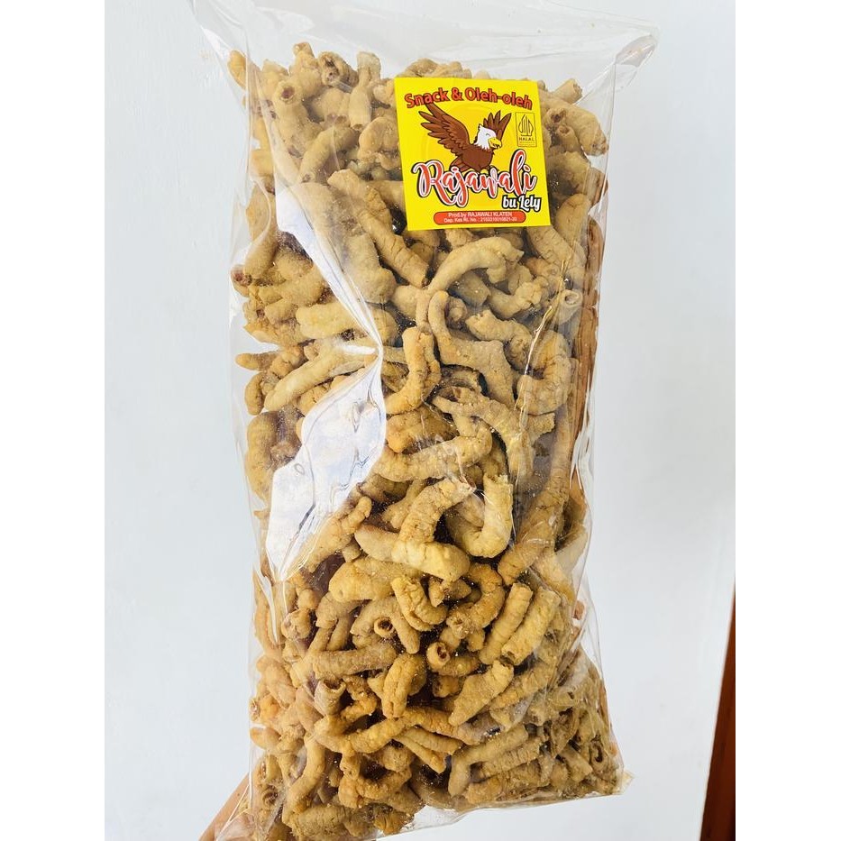 

Cri 1Kg Keripik Usus Super Premium Rajawali Bu Lely / Usus Ayam Crispy Gurih Asin Camilan Food Snacks Kripik Cemilan