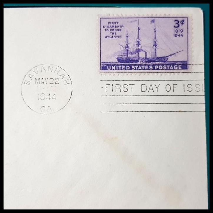 

DISKON PRANGKO AMERIKA. KAPAL UAP. S.S. SAVANNAH CROSSING THE ATLANTIC OCEAN !