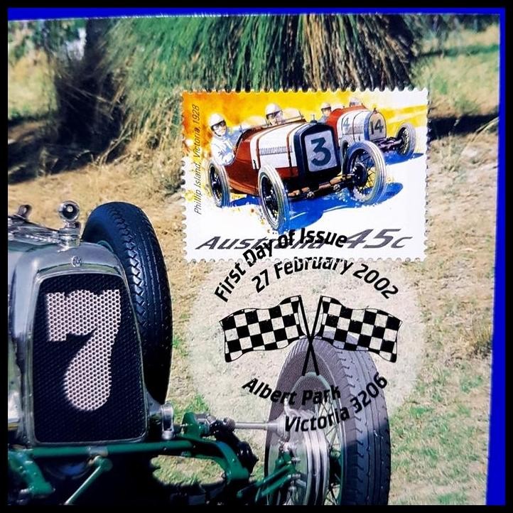 

HOT DEAL PRANGKO AUSTRALIA POSTCARD. BALAP MOBIL ~ ASTON MARTIN, 1928 !!!!