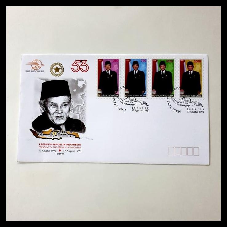 

BEST DEAL PRANGKO INDONESIA. SHP (SAMPUL HARI PERTAMA) PRESIDEN B.J. HABIBIE.