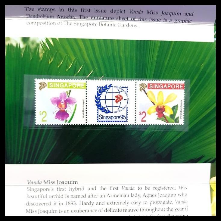 

BEST DEAL PERANGKO/PRANGKO SINGAPORE '95 ORCHIDS SERIES. STAMPPACK