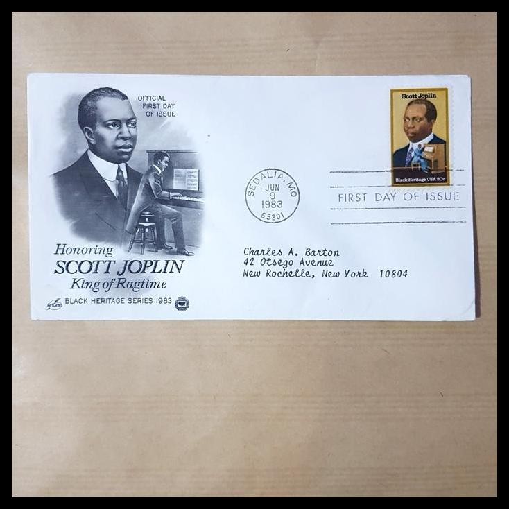 

DISKON PERANGKO/PERANGKO AMERIKA FDC HONORING SCOTT JOPLIN KING OF RAGTIME !!!!