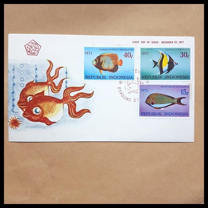 TERMURAH PRANGKO/PERANGKO INDONESIA 1971. SHP IKAN HIAS LAUT 