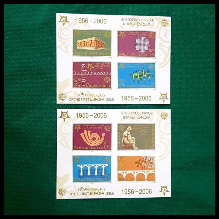 

TERMURAH PRANGKO 50TH ANNIVERSARY OF THE FIRST EUROPA ISSUE. SET 2 SS, IMPERF.