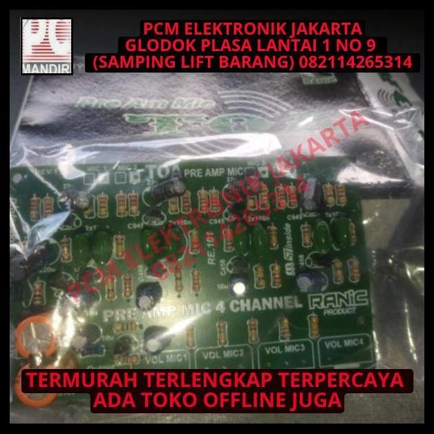 DISKON KIT PENGUAT MIC PREAMP PRE AMP AMPLIFIER TOA 4 CHANNEL 4CHANNEL 