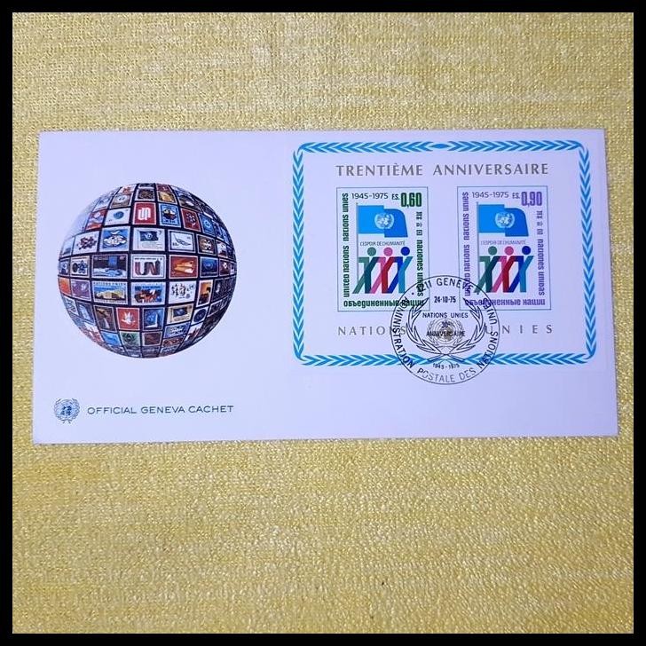 

HOT DEAL PERANGKO/PRANGKO PBB/UNITED NATIONS. FDC 30TH ANNIVERSARY 1945-1975 !!!