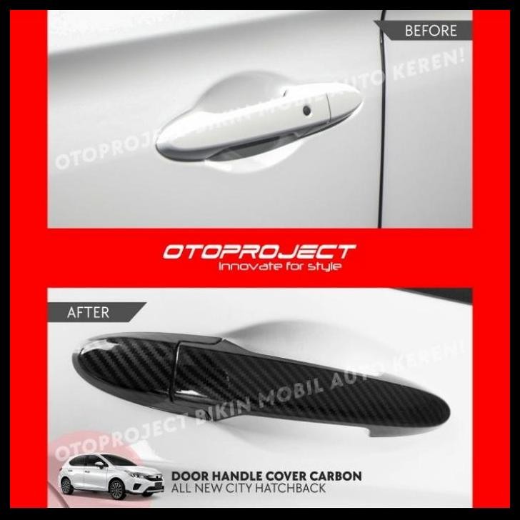 TERBARU DOOR HANDLE COVER CITY HATCHBACK CARBON