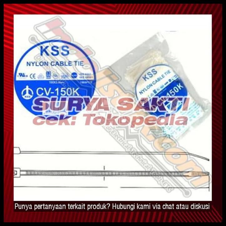 

TERBARU KABEL TIES/KABEL TIS/ CABLE TIE KSS CV150K (150 X 3.6) PUTIH ISI 1000 !!