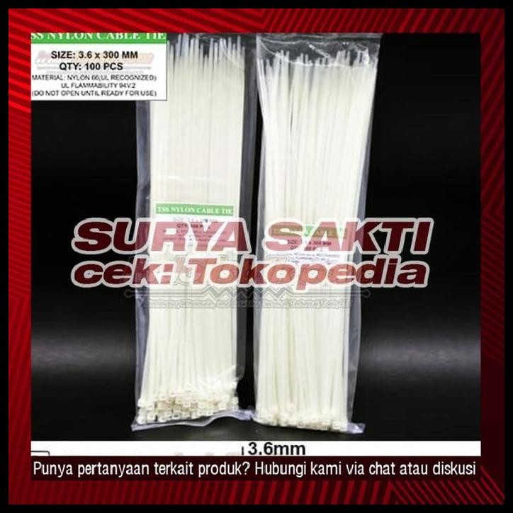 

HOT DEAL KABEL TIES TSS (3.6 X 300MM) PUTIH