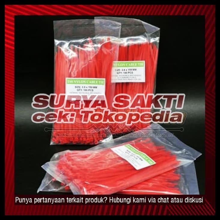 

TERBARU KABEL TIES TSS (3.6 X 150MM) MERAH