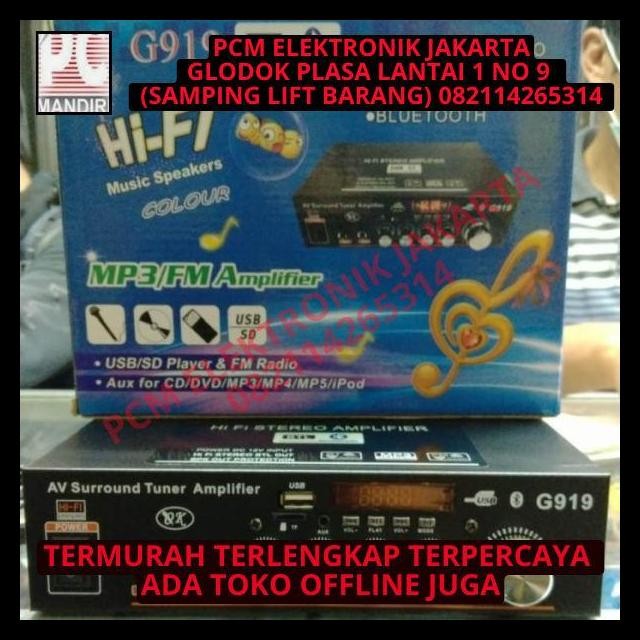 TERMURAH USB MP3 AMPLIFIER BLUETOOTH G919 FM RADIO BUAT MOBIL RUMAH KARAOKE