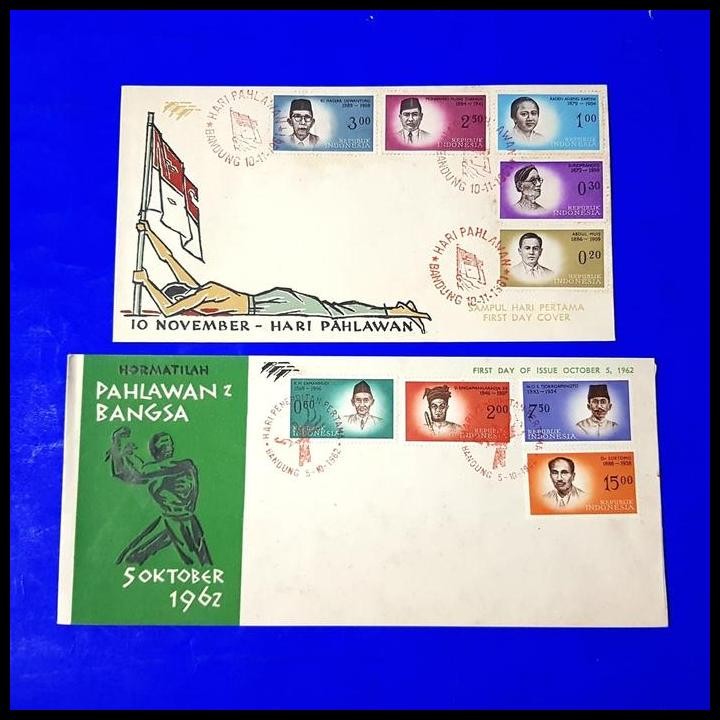 

BEST DEAL PERANGKO/PRANGKO INDONESIA. 1962. 2 LBR SHP PAHLAWAN PAHLAWAN BANGSA !!!!!!