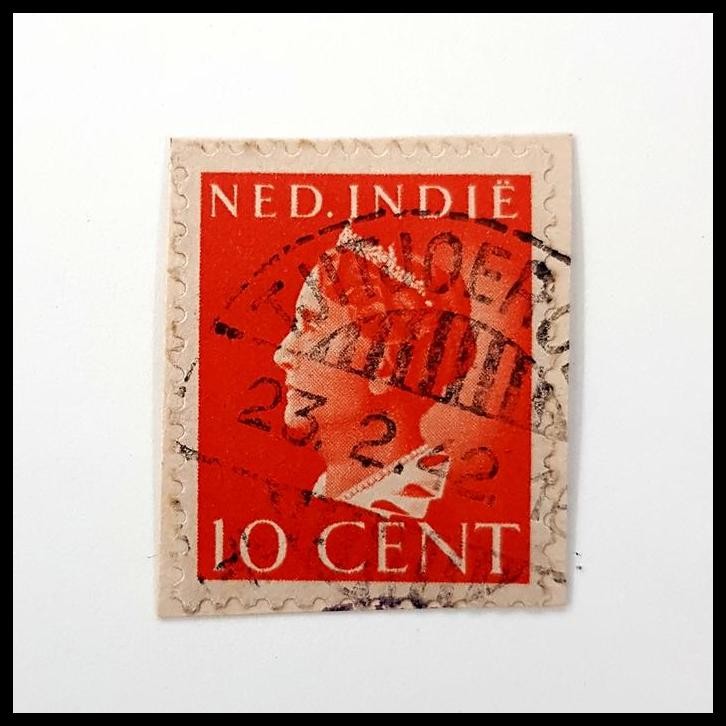 

BEST DEAL PRANGKO NED INDIE RATU WILHELMINA 10 CENT CAP POS TJITJOEROEG KAT 30 !