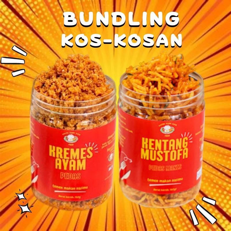 

Paket Anak Kosan Kremes Ayam Pedas 180Gr / Kentang Mustofa Pedas Manis 180Gr Putri Sami Asih Food