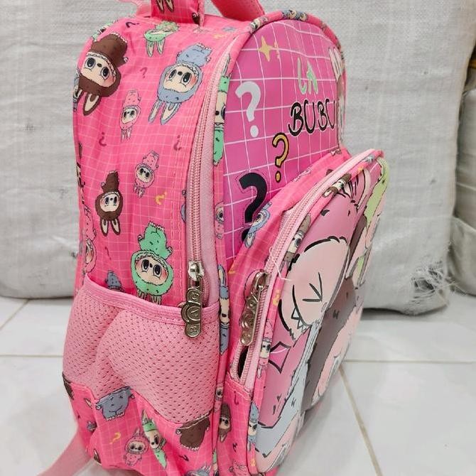 

Spesial Ransel Tas Anak Sekolah Timbul Labubu Pink- Gambar Timbul Tinggi 34Cm Waterproof - Fashion