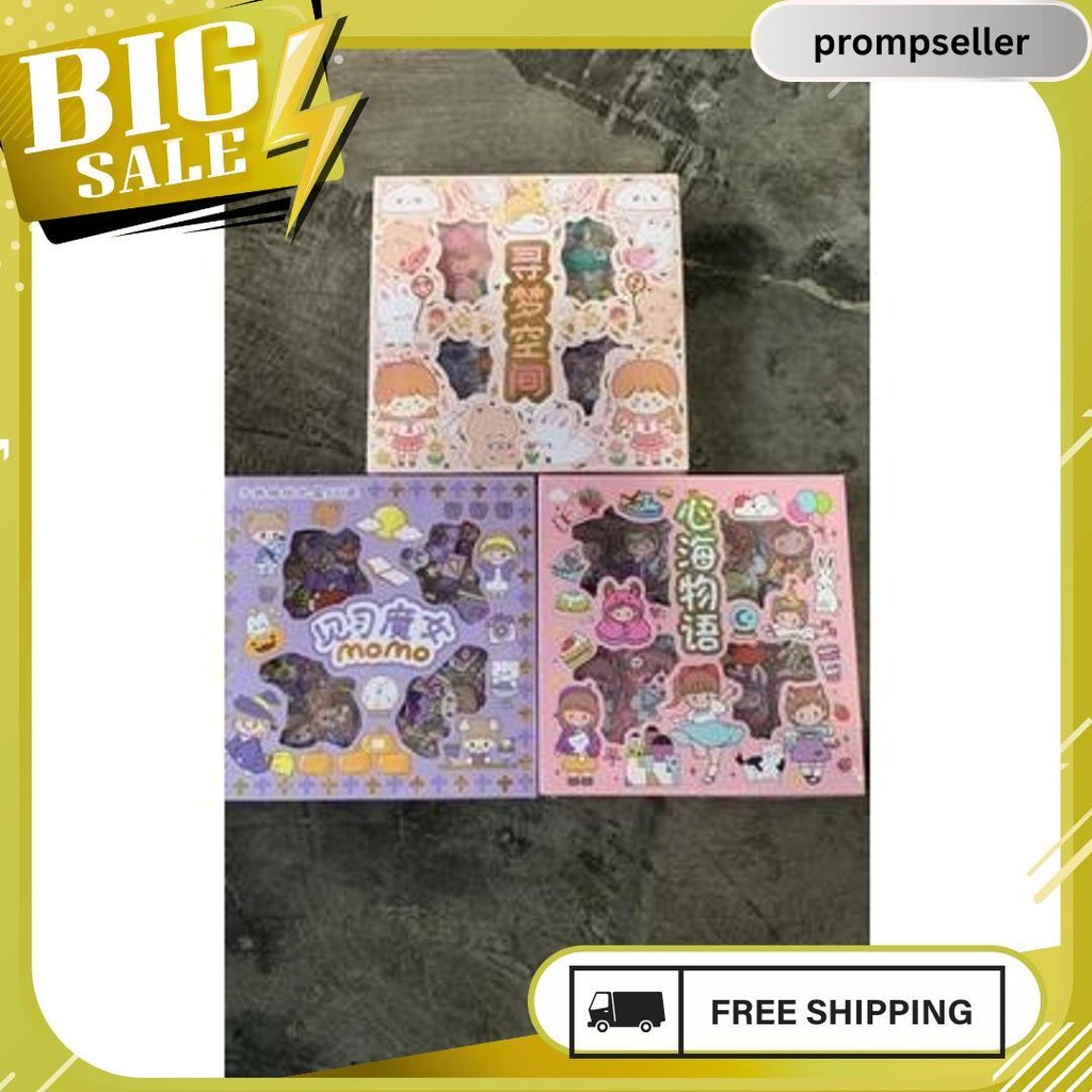 

Stiker Viral Momo || Sticker Waterproof Sticker Momo Dapat Box Isi 100 Lembar 6.6