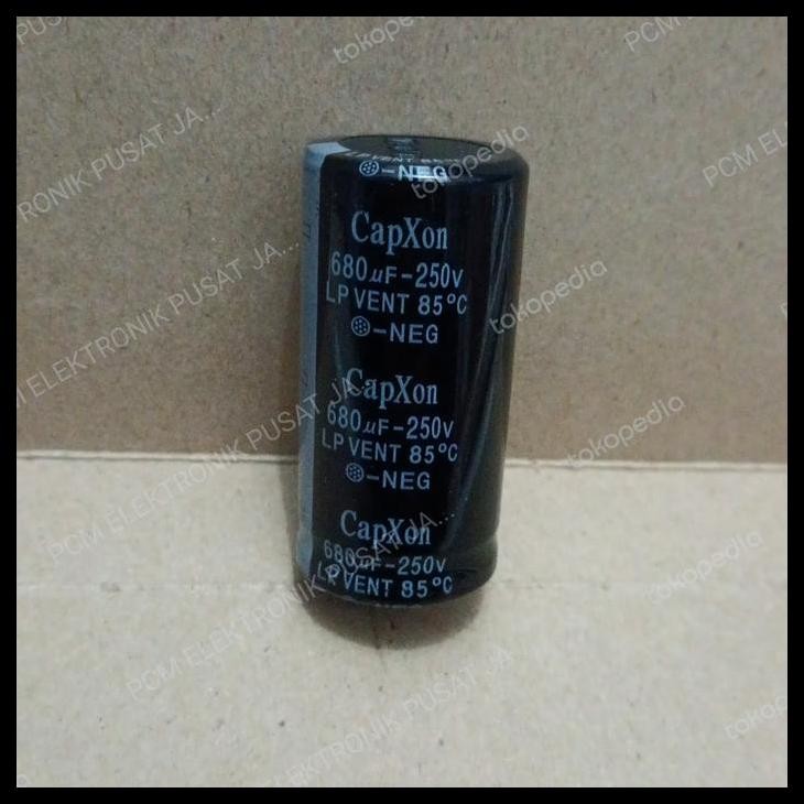 DISKON 7834 KAPASITOR ELCO 680UF 680 UF 250V 250VOLT 250 VOLT CAPXON KOREA 