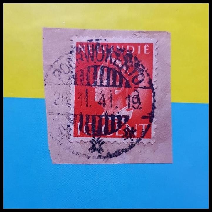 

TERMURAH PRANGKO NED INDIE KONIJNENBERG/WILHELMINA 10C. POERWOKERTO 21.11.41 !!