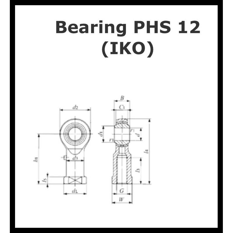HOT DEAL PHS 12 ROD ENDS BEARINGS PHS 12 L MERK IKO JAPAN !!