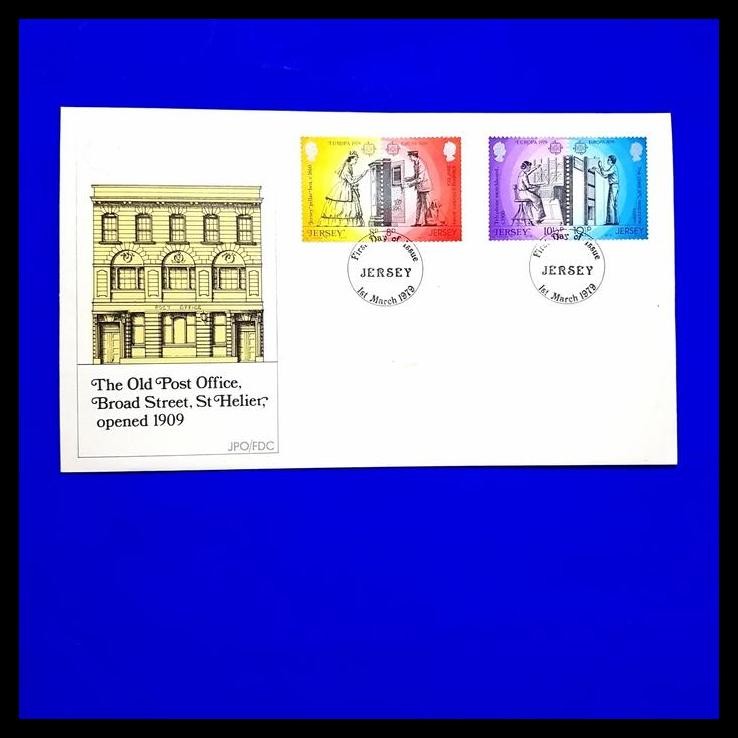 

BEST DEAL PERANGKO/PRANGKO JERSEY. FDC EUROPA 1979. THE OLD POST OFFICE 1909 !!!!!
