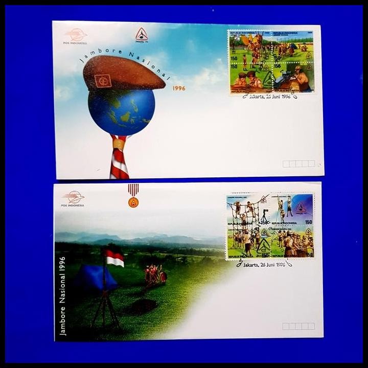 

TERMURAH PRANGKO INDONESIA. SHP PRAMUKA JAMBORE NASIONAL 1996 (SET 2 LEMBAR) !!!!!!