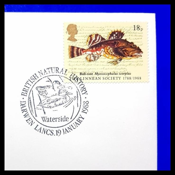 

GRATIS ONGKIR PRANGKO GREAT BRITAIN/INGGRIS SILK COVER IKAN, BRITISH NATURAL HISTORY !!!!