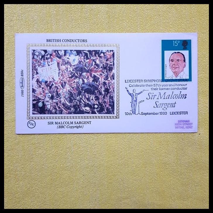 

DISKON PRANGKO INGGRIS. FDC BRITISH CONDUCTORS SIR MALCOLM SARGENT !!!