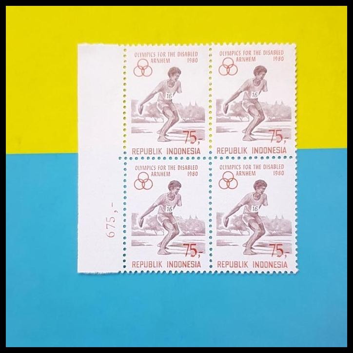 

TERMURAH PRANGKO INDONESIA 1980. OLYMPICS FOR DISABLED. BLOK-4. KAT. 100K !!!!!