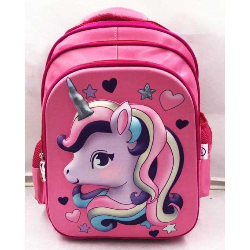

Spesial Tas Ransel Sd Anak Perempuan Unicorn Kuda Pirang Embos Import - Pink