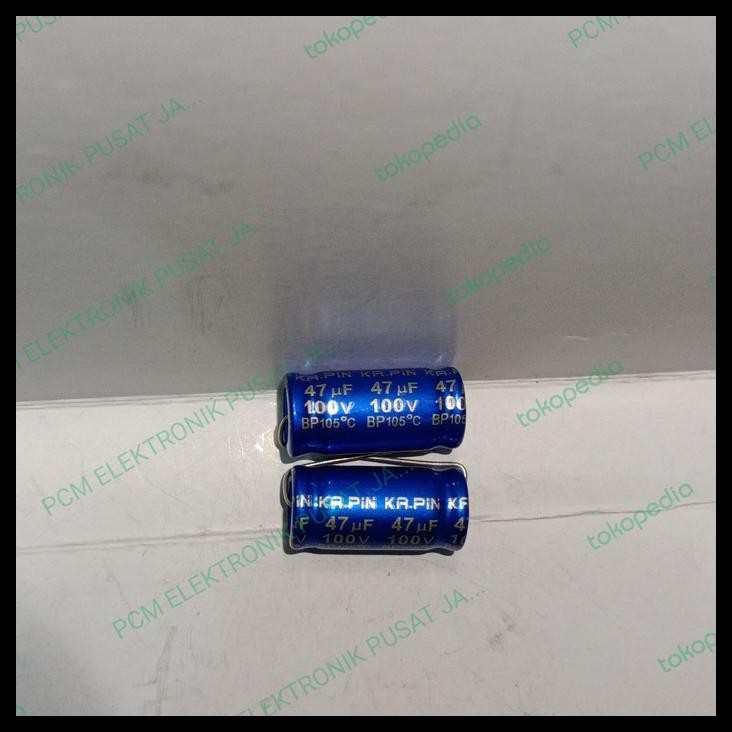 DISKON 2245 KAPASITOR CAPACITOR NONPOLAR NON POLAR NP KAPIN KA-PIN 47UF 100V 