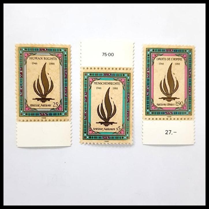 

GRATIS ONGKIR PRANGKO PBB / UNITED NATIONS. HUMAN RIGHTS. HAK ASASI MANUSIA (3V) MNH !!!!!!