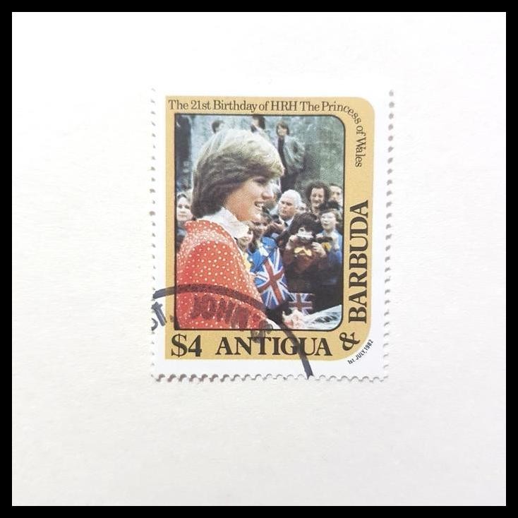 

HOT DEAL PERANGKO/PRANGKO DIANA PRINCESS OF WALES 21TH BIRTHDAY ANTIGUA $4 !!!!