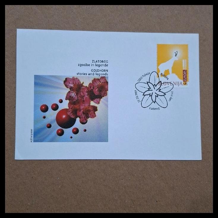 

TERMURAH PRANGKO DARI SLOVENIA 30.5.1997. TEMA GOLDHORN STORIES AND LEGENDS. (A SLOVENIAN FOLK TALE IS AN ANALOGY OF GREED AND HUMAN RELATIONSHIP TOWARDS NATURE) SHP (SAMPUL HARI PERTAMA) !!!!!