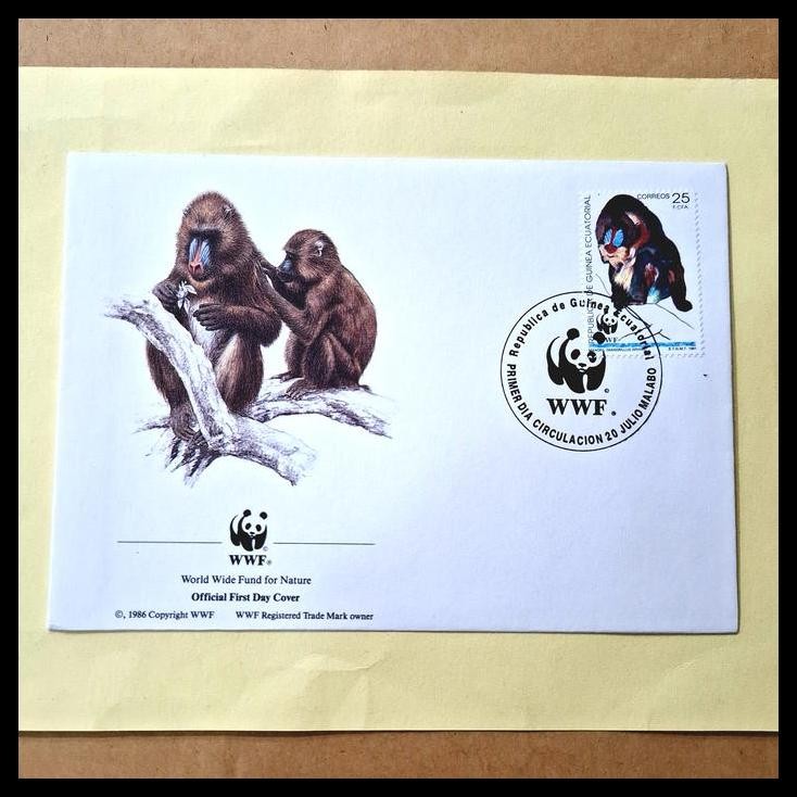 

DISKON PRANGKO WWF (WORLD WIDE FUND FOR NATURE) MANDRIL MONYET DUKUN. FDC DARI REPUBLICA DE GUINEA ECUATORIAL !!!!!!